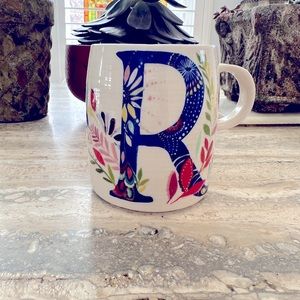 Pretty R mug from Anthropologie